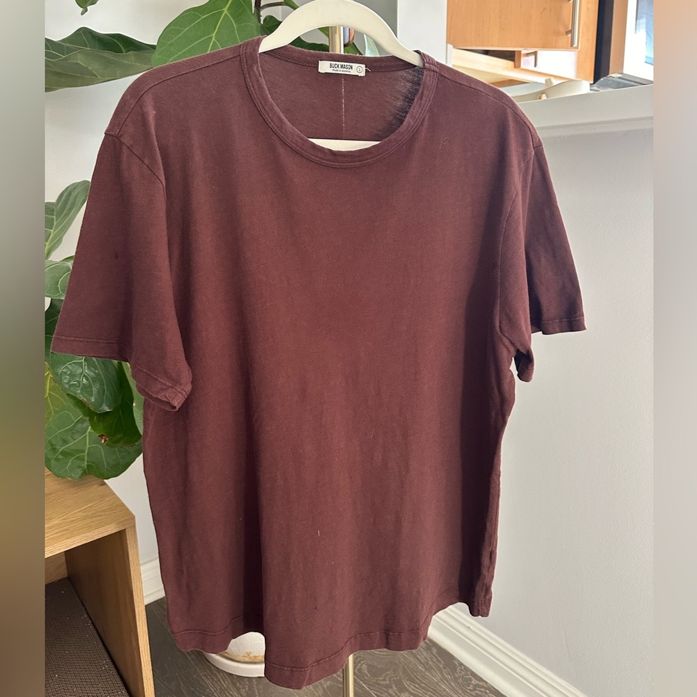 Buck Mason Maroon T-shirt